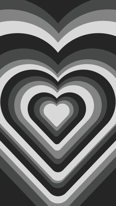 an image of a heart in the middle of a black and white background with stripes