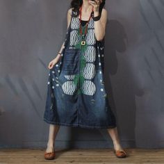 Vintage Jean Dress, Overall Dresses, Denim Sundress, Summer Dresses Online, Sleeveless Denim Dress, Dresses To Make, Denim Overall Dress, Recycle Jeans, Patchwork Denim