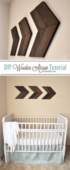 the diy wooden arrow wall art is easy to make