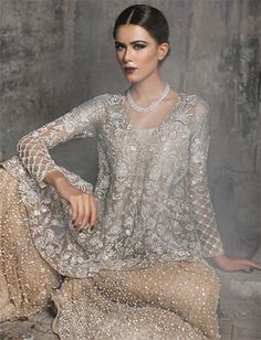 Ethereal and majestic creation by #MinaHasan, available at O'nitaa #London Bridal Collection Indian, جورج حبيقة, Farida Hasan, Pakistan Bridal, Kids Closet, Pakistani Clothes