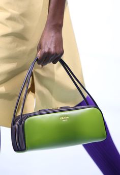 Prada Baguette Bag, Prada Spring, Green Accessories, Cute Handbags, Pretty Bags, Raf Simons, Prada Handbags, Best Bags, Purses Designer