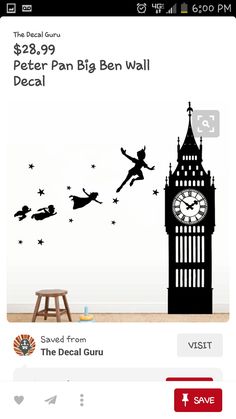 an image of a clock tower with a fairy flying in the sky next to it