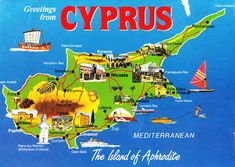 a map of cyprus with all the major attractions