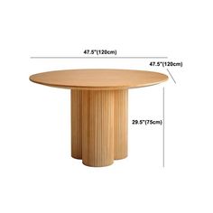 an image of a table with measurements for the top and bottom section on it's side