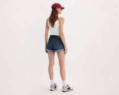 A vintage-inspired flattering fit featuring the higher-than-high rise that made the '80s the fashion decade we can’t stop talking about. Think of these Rolled '80s Mom Shorts as your parent’s shorts, but better. A vintage, 80s-inspired fit Featuring a 10” high rise A-line leg opening designed to flatter your legs With a rolled hem design We made this garment with post-industrial recycled cotton 90s Style Levi's Bottoms For Spring, Levi's 90s Style Spring Bottoms, Retro Relaxed Fit Bottoms With Belt Loops, Retro Bottoms With Belt Loops And Relaxed Fit, Levi's Retro Relaxed Fit Bottoms, Retro High Waist Relaxed Fit Bottoms, Retro High-waist Relaxed Fit Bottoms, Retro High Waist Relaxed Bottoms, Fitted Retro Levi's Bottoms