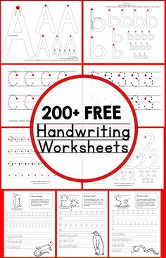 printable handwriting worksheets for kids with the words 200 free handwriting worksheets