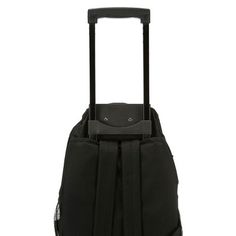 Rockland 17" Roadster Rolling Backpack - Black, Size: Large Black Nylon School Luggage, Black Travel Bag For School, Black Standard Backpack Travel Bag For School, Black Standard Backpack For School, Black Functional School Luggage, Skate Wheels, Rolling Backpack, Large Storage, Pull Handle