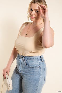 Add a little swing to your style with this must have bodysuit. This tank style bodysuit features a fitted silhouette, square neckline and bottom snaps for easy dressing. It’s crafted from a soft, lightweight nylon that’s perfect for layering during every season. Whether you’re going for cute, casual or dressy, this versatile bodysuit will have you “Getting In the Swing” of any occasion! 90% Nylon, 10% Spandex *Rachel is shown in a MEDIUM. Spring Everyday Bodysuit With Scoop Neck, Everyday Spring Bodysuit With Scoop Neck, Spring Scoop Neck Bodysuit For Everyday, Summer Everyday Bodysuit With Scoop Neck, Sleeveless Summer Bodysuit For Everyday, Summer Sleeveless Bodysuit For Everyday, Summer Sleeveless Bodysuit, Chic Square Neck Bodysuit For Spring, Chic Summer Bodysuit For Everyday Wear