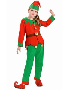 Kids Elf Costume, Elf Suit, Santa Claus Elves, Meet Santa, Elf Shoes, Kids Christmas Outfits, Costume Works, Elf Costume, Holiday Costumes