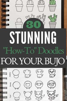 a notebook with doodles on it and the words, how to doodles for your