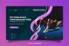 a landing page for a gym website