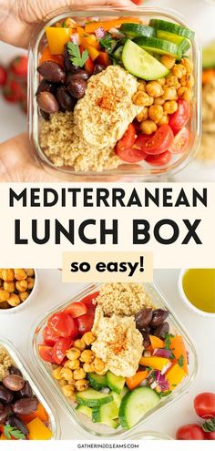 this mediterranean lunch box is so easy to make