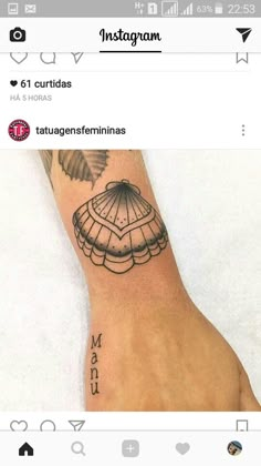 a person with a tattoo on their foot that reads instagramm 61 curids