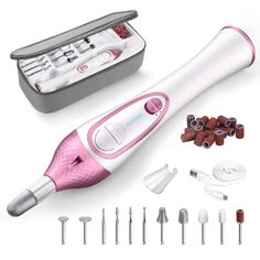 Cordless Nail Drill Machine, 20000RPM,11Pcs Bits, 4 Speed, Electric Nail File Set, Nails Care Kits Nail Polish Gift Set, Set Nails, Nail Polish Holder, Remove Acrylic Nails, Nail Polish Gift, Nails Kit, Electric Nail File, Professional Manicure