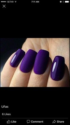 Short Square Nails, Purple Nail, Dipped Nails, Fabulous Nails, Fancy Nails, Purple Nails, Square Nails, Gorgeous Nails