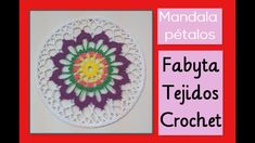 a crocheted doily with the words fabyta tejedos crochet