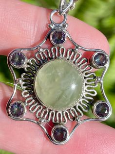 Prehnite and Mystic Topaz Pendant - Morganna’s Treasures Personal Healing, The Healer, Clear Thinking, Peridot Pendant, Learning To Say No, Topaz Pendant, How To Improve Relationship, Mystic Topaz, White Topaz