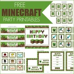 the free minecraft party printables