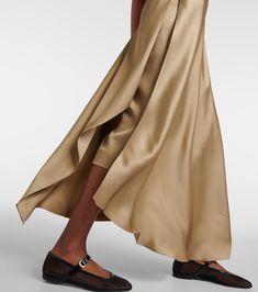 Asymmetric silk maxi skirt | Loro Piana Silk Maxi Skirt, Silk Maxi, Loro Piana, Color Name, Color Names, Invisible Zipper, Maxi Skirt, Color Design, Slip Dress