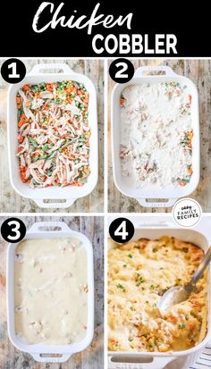 the steps to make chicken cobbler casserole