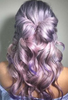 59 Lovely Lavender Hair Color Shades & Dye Tips - Glowsly Lavender And Blonde Hair, 12 Braids, Lavender Hair Dye, Pink Short Hair, Hair Dye Brush, Dyed Tips, Hair Dye Tips