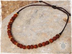 Rudraksha Bracelet Macrame Women Men Bracelet Tribal Jewelry Yoga Jewelry Bohemian Beaded Bracelets For Puja, Adjustable Holistic Beaded Bracelets For Rituals, Adjustable Bohemian Bracelets For Puja, Adjustable Brown Jewelry For Puja, Adjustable Bohemian Beaded Bracelet For Puja, Adjustable Holistic Bracelets For Rituals, Spiritual Beaded Bracelets With Adjustable Cord For Festivals, Spiritual Braided Bracelets With Round Beads And Adjustable Cord, Traditional Beaded Bracelets With Sliding Knot For Festivals