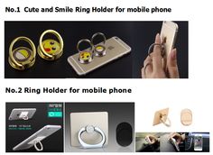 there are several different types of cell phones in this page, including rings and mobile phone holders