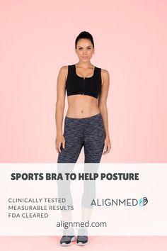 Our sports bra interacts with your body to support the alignment of the chest, neck, scapula, and spine. High Stretch Supportive Sports Bra, Supportive High Stretch Sports Bra, Supportive Seamless Sports Bra, Supportive Activewear For Sports Events, Posture Correction, Core Strength, Muscle Groups, Sportswear Women, Sports Bra