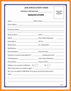 the job application form is shown in orange and blue, with an orange border around it