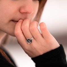 Silver Rose Ring, Rose Blossom, Rose Motif, Romantic Jewelry, Romantic Jewellery, Floral Jewelry, Rose Ring, Floral Jewellery, Anniversary Gift For Her