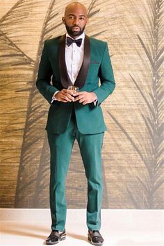 Sa Green Tux, Lapel Wedding, Summer Wedding Suits, Green Shawl, Wedding Suits Groom, Black Shawl, Prom Suits, Wedding Suit, Groom Suit