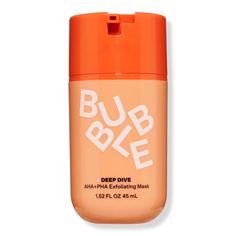 Deep Dive Exfoliating Mask - Bubble | Ulta Beauty Bubble Skincare, Exfoliating Face Mask, Exfoliating Mask, Azelaic Acid, Facial Exfoliator, Skin Imperfection, Skin Care Items, Exfoliate Face, Alpha Hydroxy Acid