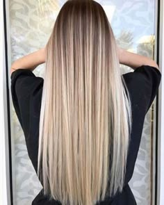 Balayage Straight, Balayage Straight Hair, Long Hair Images, Balayage Hair Blonde, Brown Blonde Hair, Ombre Hair Color, Long Blonde, Long Straight Hair, Hair Color Balayage