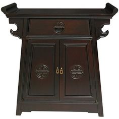 Oriental Furniture Lacquer Altar Accent Cabinet Altar Cabinet, Accent Chests And Cabinets, Asian Homes, Chinese Furniture, Sofa End Tables, Red Lantern, Wood End Tables, Accent Doors, Modern Cabinets