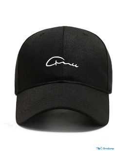 OrcaJump - Mens Embroidered Adjustable Baseball Cap - Beige, White, Black - Breathable and Wearable for Outdoor Sports Black Dad Hat With Letter Print And Flat Bill, Black Hats With Letter Embroidery For Streetwear, Black Hat With Letter Embroidery For Streetwear, Casual Black Baseball Cap With Embroidered Logo, Black Trucker Hat With Letter Embroidery, Casual Black Dad Hat With Breathable Fabric, Casual Black Dad Hat With Breathable Material, Black Baseball Cap With Letter Embroidery, Casual Black Breathable Dad Hat