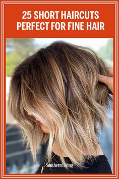 Feign extra body and enhance your natural texture with an angled lob that seriously pumps up the volume at the back. These flattering short hairstyles for fine hair will help you get rid of the weight that's pulling those limp strands down. #beauty #hair #shorthaircuts #haircutsforfinehair #southernliving Short Dirty Blonde Hair, Aurora Hair, Best Bob Haircuts, Dyed Blonde Hair, Dirty Blonde Hair, Balayage Hair Blonde, Blonde Hair With Highlights, Dirty Blonde, Haircut For Thick Hair