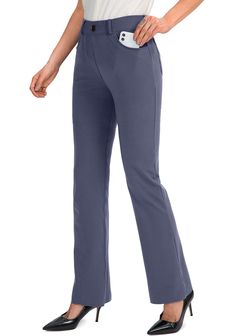 PRICES MAY VARY. Comfortable Work Pants: Spandex. No see-through, wrinkle-resistant, four-way stretch fabric for superior comfort. Dressy Design: 2 office style slash pockets and 2 stereo sewn back pockets, deep enough for convenience storage. Elastic waist with belt loop，decorative button and faux fly (non-functional) giving you a business dressy and classic look Stretch pants can work with different inseam lengths（28 inseams /30 inseams /32 inseams /34 inseams）Please find the marks at the bott Amazon Business Casual Outfits For Women, Business Casual Slacks, Yoga Dress Pants, Work Slacks, The Perfect Jeans, Yoga Dress, Casual Slacks, Slacks For Women, Business Casual Outfits For Women