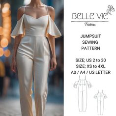 Jumpsuit Sewing Pattern, Jumpsuit Pattern, Women's Jumpsuit Pattern, Strappy Jumpsuit, V-Neck Jumpsuit, Bridal Dressi About this item Official Jumpsuit Sewing Pattern, Dungarees Pattern, instant download (pdf) sewing pattern pack in a variety of sizes including plus size ⭐US Sizes: 2, 4, 6, 8, 10, 12, 14, 16, 18, 20, 22, 24, 26, 28, 30 ⭐Standard Sizes: XS, S, M, L, XL, 2XL, 3XL, 4XL ⭐These patterns are suitable for A4, A0 and US Letter size papers. ⭐Once your payment is processed, you will automatically receive download links for the pattern files. Please note that you can only download files from a computer; they do not work on phone or iPad. ⭐This is a digital product. You will receive zip files containing the patterns and sewing instructions. ⭐Due to the nature of digital downloads, it Sewing Pattern Jumpsuit, Dungarees Pattern, Jumpsuit Sewing Pattern, Jumpsuit Sewing, Pattern Jumpsuit, Strappy Jumpsuit, Jumpsuit Pattern Sewing, Women's Jumpsuit, Sewing Machine Projects