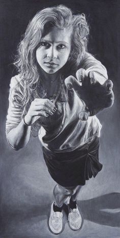 "Rawr" by Allie Martin, foreshortening in charcoal Ap Art Portfolio, Drawing 101, 3d Monster, Ap Drawing, Monster Ideas, High School Art Projects, Drawing Realistic, Sketching Tips, Ap Studio Art