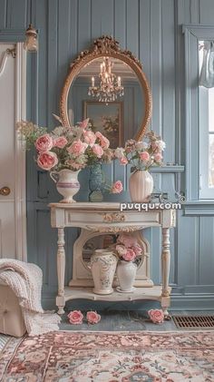 Creative Entryway, Shabby Chic Entryway, Classic Furniture Design, Kids Room Interior Design, Casa Vintage, Entryway Ideas, Girl Bedroom Designs, French Country Cottage, Romantic Homes