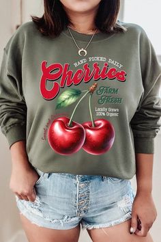 Farm Fresh Cherries Graphic Fleece Sweatshirts.Brand: Gildan® Unisex Crew Neck Long Sleeve Sweaters Knits.Crafted from premium materials, tailored to your lifestyle, ensuring a comfortable fit for any occasion.Family Group Uniforms Birthday Party Gift Concert Festival Events.High Quality Direct To Film Printed Graphic Design.50%COTTON,50%POLYESTERNICARAGUAMade In: Nicaragua Long Sleeve Sweaters, Concert Festival, Fresh Cherries, Film Prints, Locally Grown, Birthday Party Gift, Graphic Design Print, Farm Fresh, Military Green