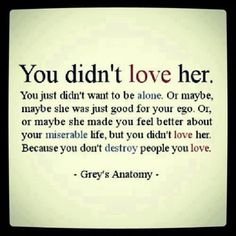 grey's anatomy quote you didn't love her