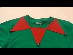 an elf's green and red shirt with the name gilan on its chest