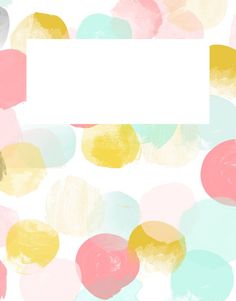 an abstract background with pastel circles and a blank sign