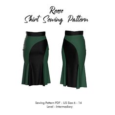 Introducing our versatile Knee-Length Panel Skirt Sewing Pattern, perfect for all seasons - from the crisp days of fall and winter to the blossoms of spring and the warmth of summer. Embrace the festive spirit with color-block options ideal for Christmas, Thanksgiving or wedding celebrations. Whether you're a bridesmaid at a wedding or attending a lively festival, this pattern lets you craft a chic mid-waist midi-skirt tailored to your style. Create a stunning ensemble, embracing the beauty of every season and occasion with this must-have pattern in your collection. Happy stitching and celebrating! WHAT DOES THE PROJECT CONTAIN? The project includes easy downloadable PDF patterns of the design, along with step-by-step instructions on assembly and construction of the garment.  The files wil Skirt Template, Skirt Office Wear, Skirt Office, Skirt Sewing Pattern, Panel Skirt, Skirt Sewing, Paneled Skirt, Formal Skirt, Skirt Patterns Sewing