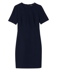 Our sophisticated short sleeve dress is beautifully tailored to feature a classic crewneck design, creating a smooth and refined neckline that complements the overall sleek body. Cut to a chic mini length, this dress boasts a fitted sheath silhouette that skims the body for a slim fit. Constructed from a luxurious blend of rayon, nylon, and spandex, this dress offers a stretchy and comfortable fit, ensuring ease of movement while maintaining its shape. Whether you're heading to the office or enj Fitted Sheath Dress, Crewneck Design, Versatile Dresses, Sweater Pants, Knit Pants, Short Sleeve Dress, Sweater Blouse, Shop Blouses, Cashmere Sweaters