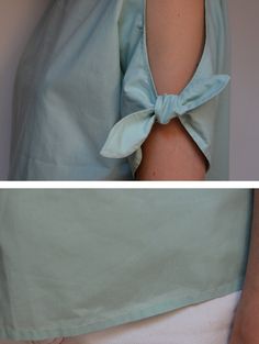 Cool vintage blouse made of rather lightweight mint green fabric. Short sleeves with open shoulders and ties. Era: 80's, People's Republic of Poland Fabric: poly-cotton blend Condition: very good Estimated size: L (please, check the measurements) Measurements (measured flat, need to be doubled to get the circumference): Chest: 50 cm / 19,7 inches Length: 65 cm / 25,6 inches Light Green Cotton Tops For Summer, Green Tie Sleeves Blouse For Spring, Blue Summer Blouse With Tie Sleeves, Spring Green Blouse With Tie Sleeves, Green Blouse With Tie Sleeves For Spring, Green Summer Blouse With Tie Sleeves, Summer Green Blouse With Tie Sleeves, Pastel Cotton Tops For Summer, Sleeve Scrunchies