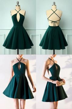 Green Halter Short Homecoming Dress, A Line Sleeveless Graduation Dress #homecomingdress #shortdress Green Sleeveless Halter Dress For Prom, Green Sleeveless Halter Dress For Wedding, Sleeveless Green Halter Dress For Wedding, Green Fitted Halter Dress For Wedding, Green Sleeveless Mini Dress For Prom Season, Fitted Green Halter Dress For Wedding, Green A-line Sleeveless Prom Dress, Green Fitted Sleeveless Prom Dress, Green A-line Sleeveless Dress For Prom