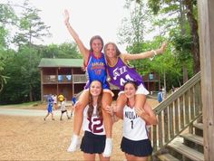 Summer Camp Cafeteria, Muskoka Woods Camp, Overnight Camp Aesthetic, Camp Astethic, Camp Pictures With Friends, Summer Camp Picture Ideas, Summer Camp Bracelets, Camp Photo Ideas, Camp Poses