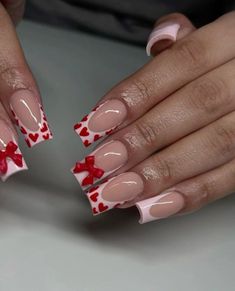 Aesthetic Nail Designs, Nails With Bows, Bow Nail Designs, Bow Nails, Bow Nail, Hard Nails, Cute Coquette